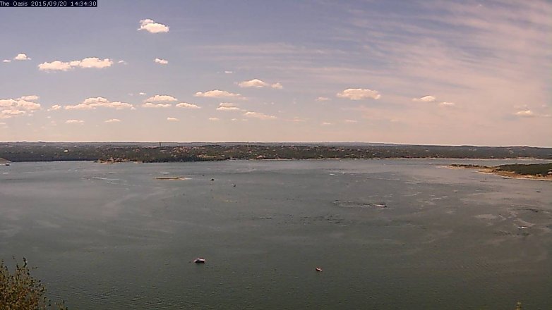 Lake Travis webcam, September 20, 2015 1:40 PM CT