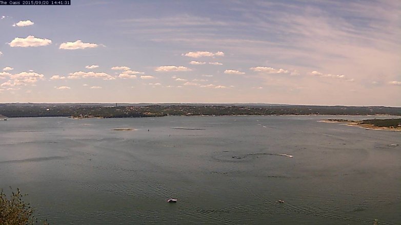 Lake Travis webcam, September 20, 2015 1:50 PM CT
