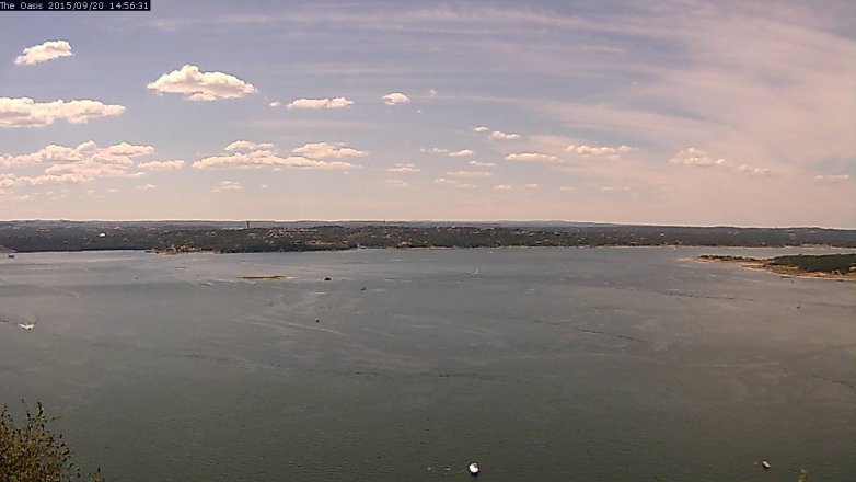 Lake Travis webcam, September 20, 2015 2:05 PM CT