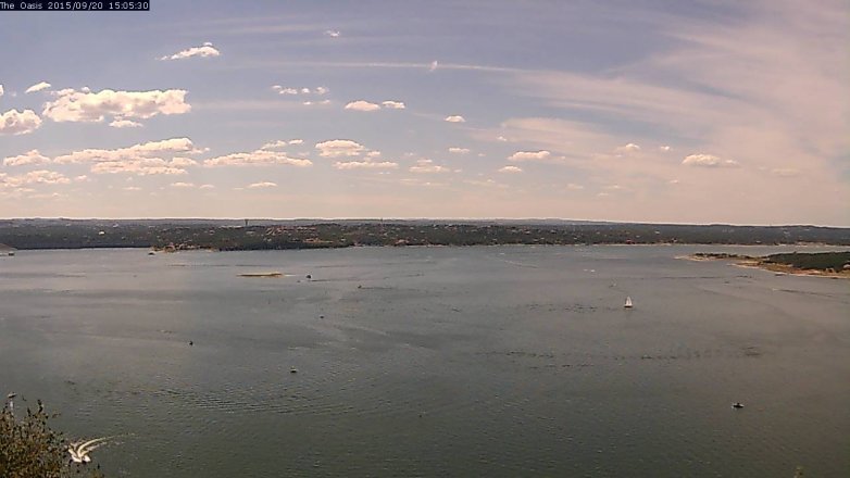 Lake Travis webcam, September 20, 2015 2:10 PM CT