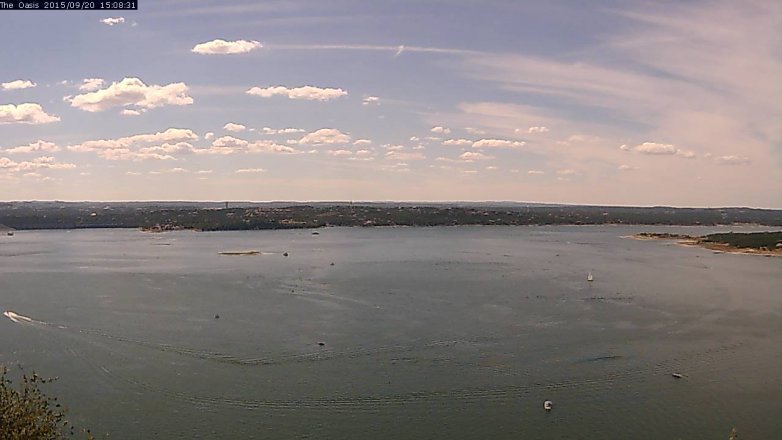 Lake Travis webcam, September 20, 2015 2:15 PM CT