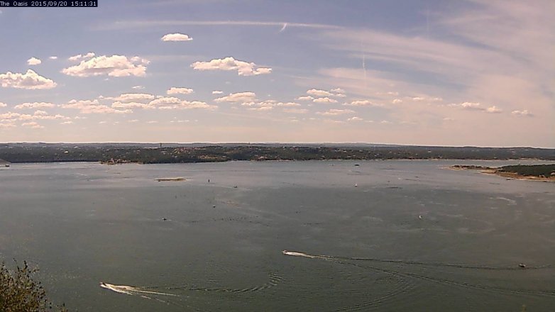 Lake Travis webcam, September 20, 2015 2:20 PM CT