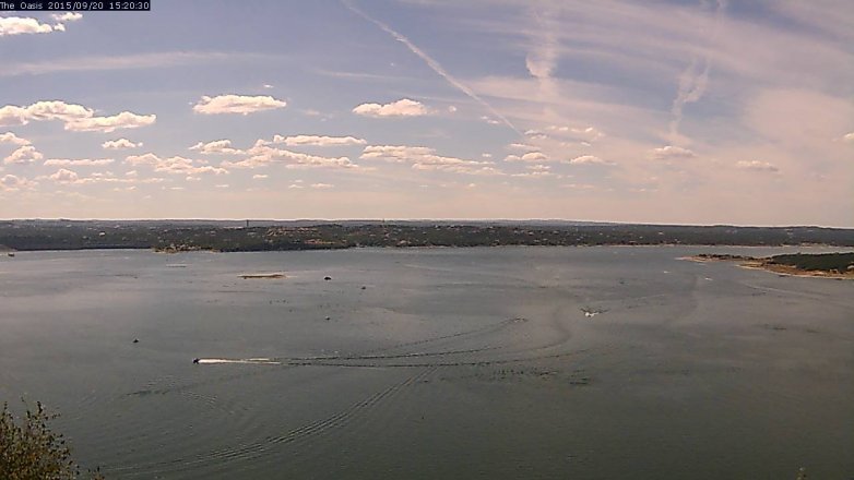 Lake Travis webcam, September 20, 2015 2:25 PM CT