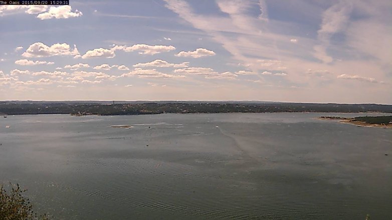 Lake Travis webcam, September 20, 2015 2:35 PM CT