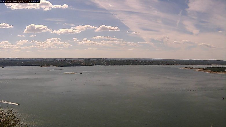 Lake Travis webcam, September 20, 2015 2:40 PM CT
