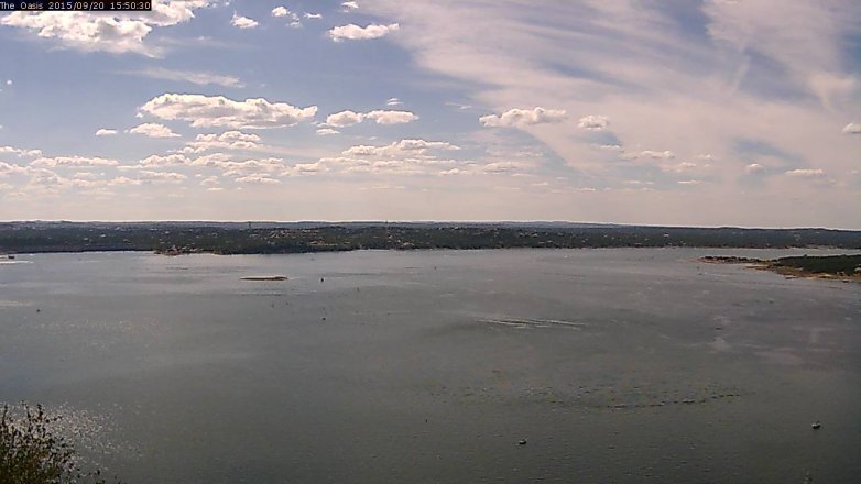 Lake Travis webcam, September 20, 2015 2:55 PM CT
