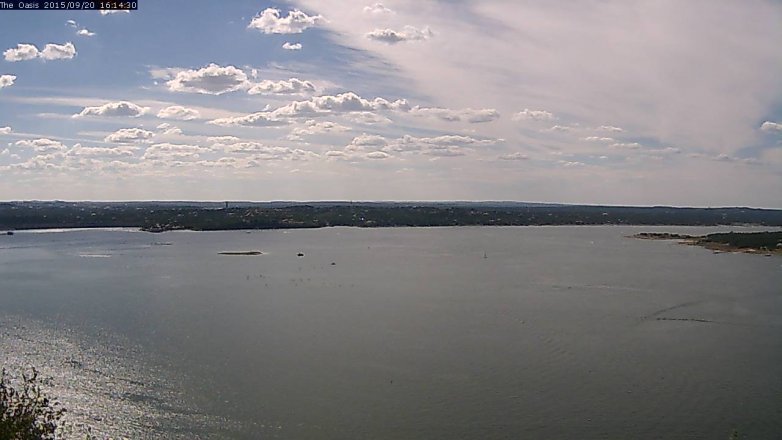 Lake Travis webcam, September 20, 2015 3:20 PM CT