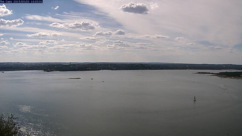 Lake Travis webcam, September 20, 2015 3:25 PM CT