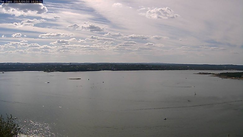 Lake Travis webcam, September 20, 2015 3:30 PM CT