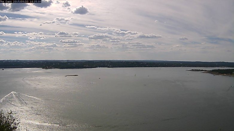 Lake Travis webcam, September 20, 2015 3:40 PM CT