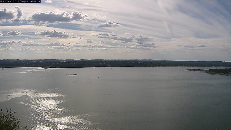 Lake Travis webcam, September 20, 2015 4:05 PM CT