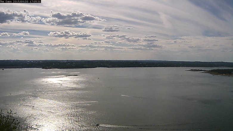 Lake Travis webcam, September 20, 2015 4:10 PM CT