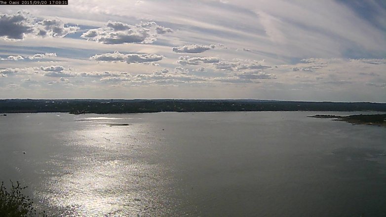 Lake Travis webcam, September 20, 2015 4:15 PM CT