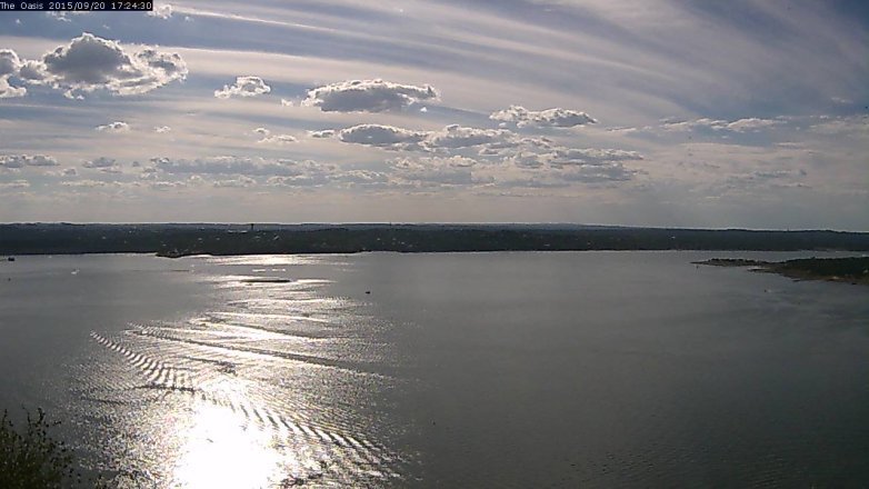 Lake Travis webcam, September 20, 2015 4:30 PM CT