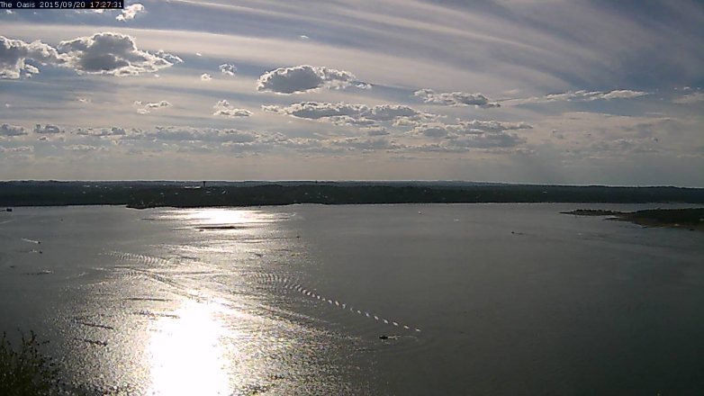Lake Travis webcam, September 20, 2015 4:35 PM CT