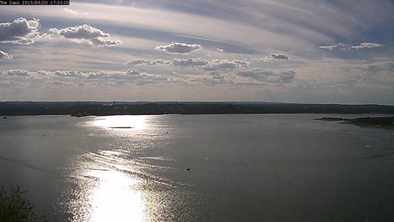 Lake Travis webcam, September 20, 2015 4:40 PM CT