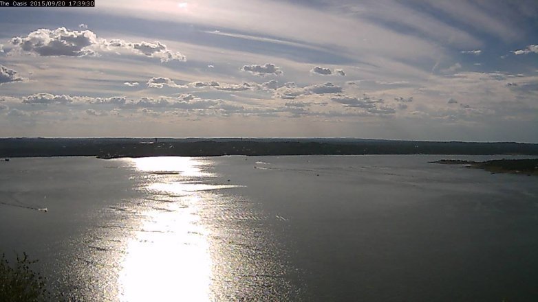 Lake Travis webcam, September 20, 2015 4:45 PM CT