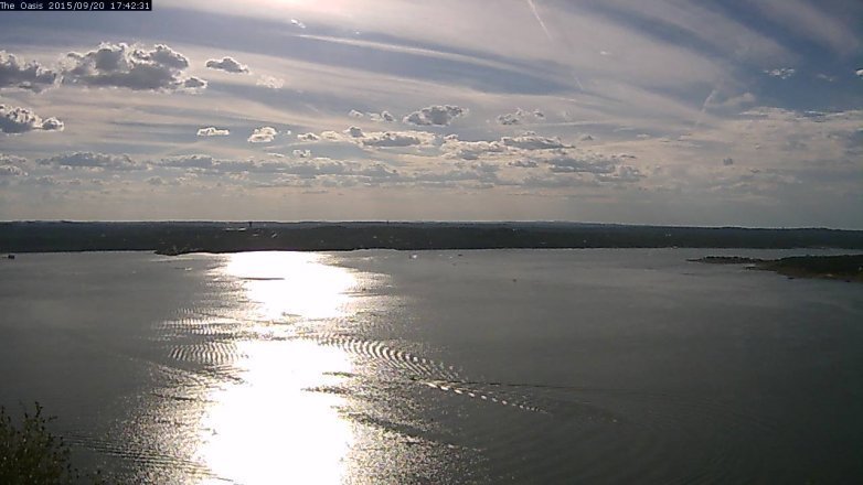 Lake Travis webcam, September 20, 2015 4:50 PM CT