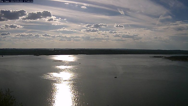Lake Travis webcam, September 20, 2015 4:55 PM CT