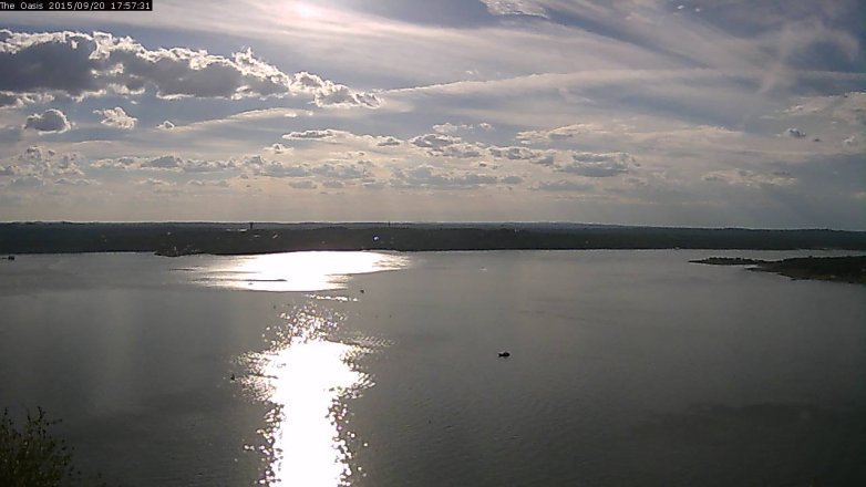 Lake Travis webcam, September 20, 2015 5:05 PM CT