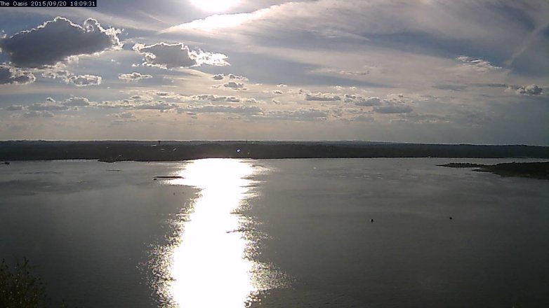 Lake Travis webcam, September 20, 2015 5:15 PM CT