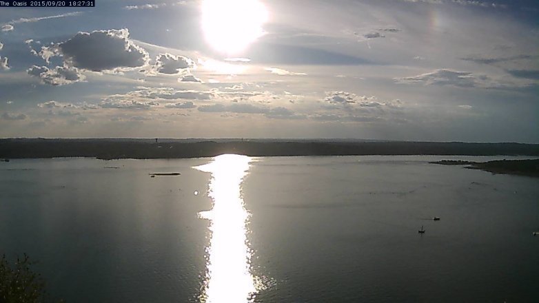 Lake Travis webcam, September 20, 2015 5:35 PM CT