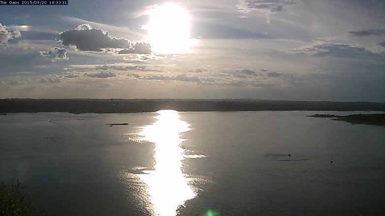 Lake Travis webcam, September 20, 2015 5:40 PM CT