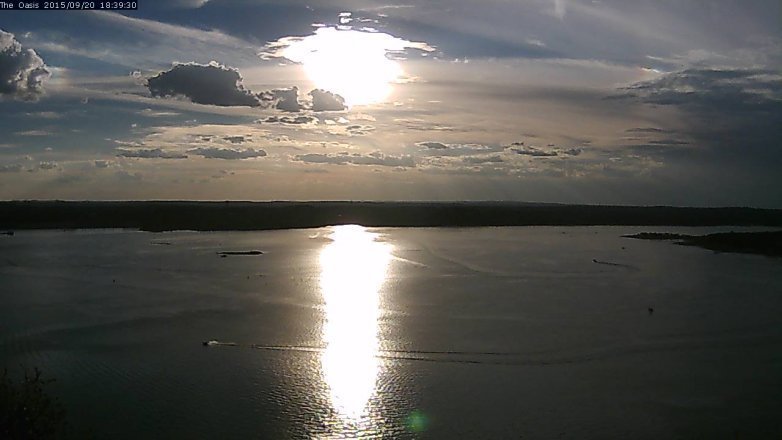 Lake Travis webcam, September 20, 2015 5:45 PM CT