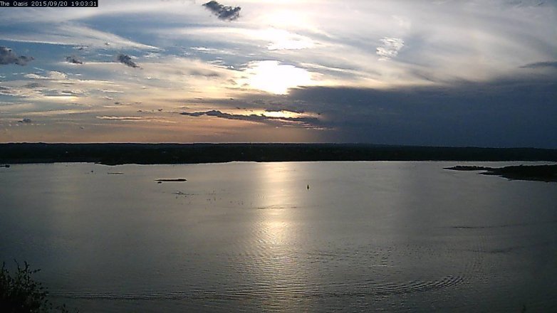Lake Travis webcam, September 20, 2015 6:10 PM CT