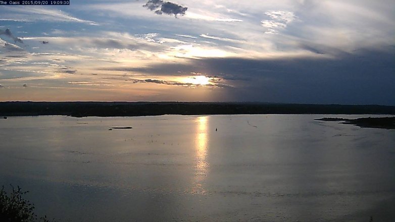 Lake Travis webcam, September 20, 2015 6:15 PM CT