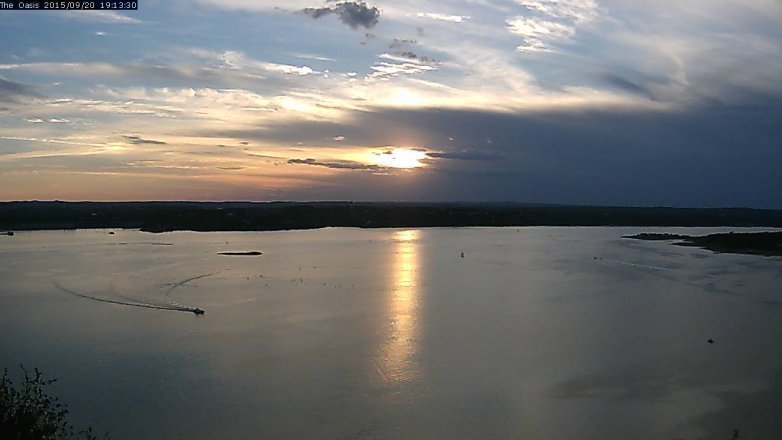 Lake Travis webcam, September 20, 2015 6:20 PM CT