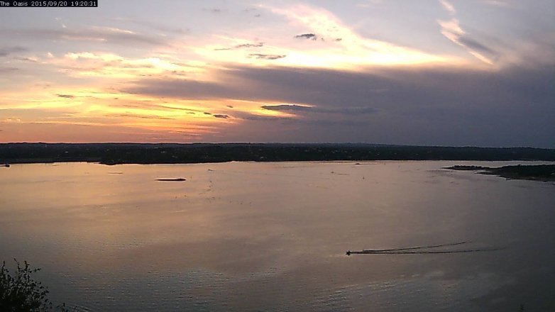 Lake Travis webcam, September 20, 2015 6:25 PM CT