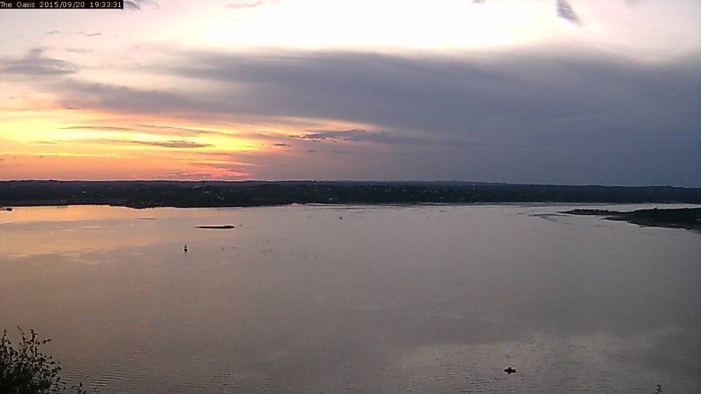 Lake Travis webcam, September 20, 2015 6:40 PM CT