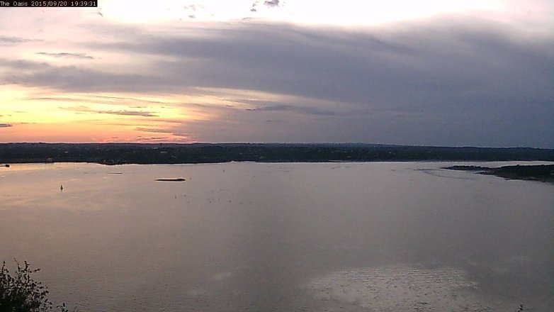 Lake Travis webcam, September 20, 2015 6:45 PM CT