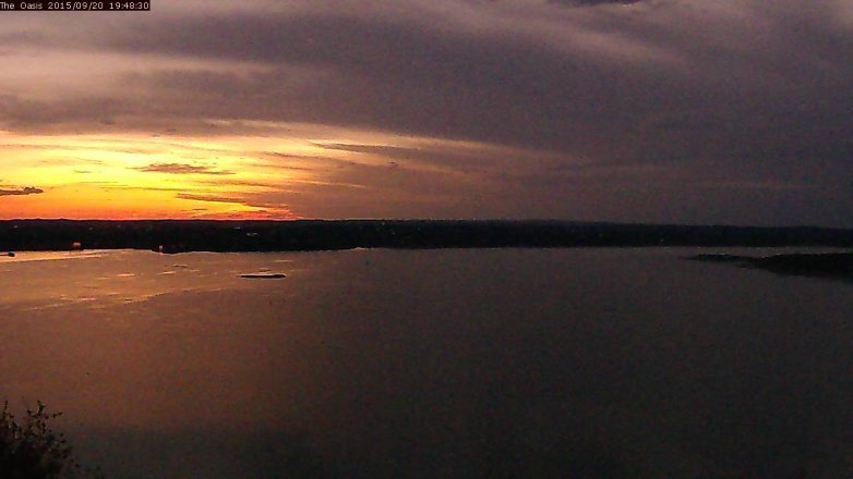 Lake Travis webcam, September 20, 2015 6:55 PM CT