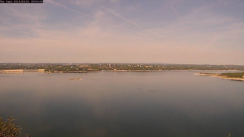 Lake Travis webcam, September 21, 2015 9:00 AM CT
