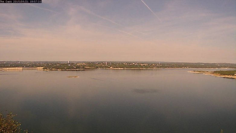Lake Travis webcam, September 21, 2015 9:05 AM CT