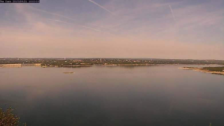 Lake Travis webcam, September 21, 2015 9:10 AM CT