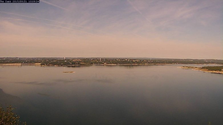 Lake Travis webcam, September 21, 2015 9:15 AM CT