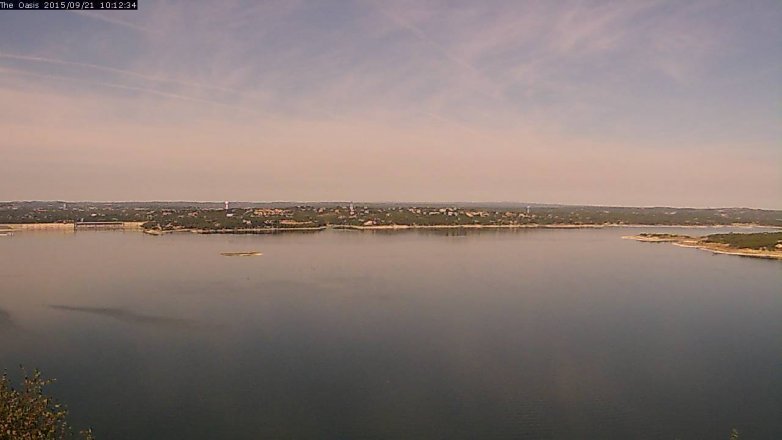 Lake Travis webcam, September 21, 2015 9:20 AM CT