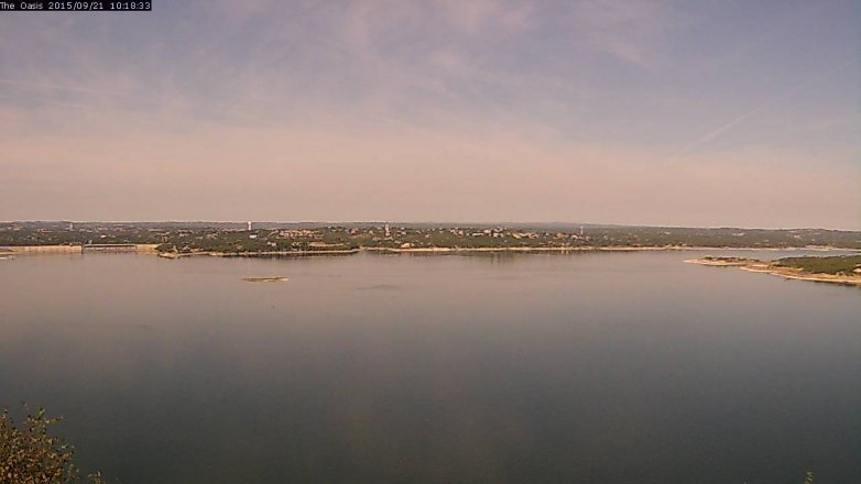 Lake Travis webcam, September 21, 2015 9:25 AM CT