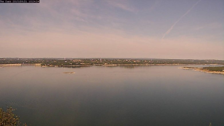 Lake Travis webcam, September 21, 2015 9:30 AM CT