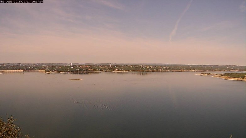 Lake Travis webcam, September 21, 2015 9:35 AM CT