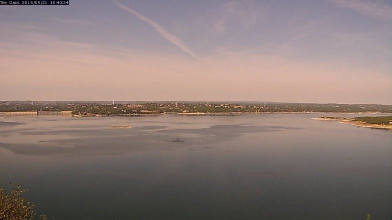 Lake Travis webcam, September 21, 2015 9:45 AM CT