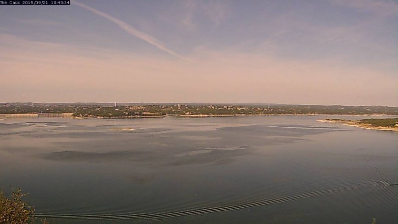Lake Travis webcam, September 21, 2015 9:50 AM CT