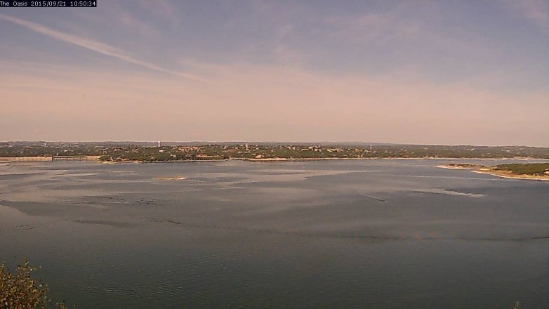 Lake Travis webcam, September 21, 2015 9:55 AM CT