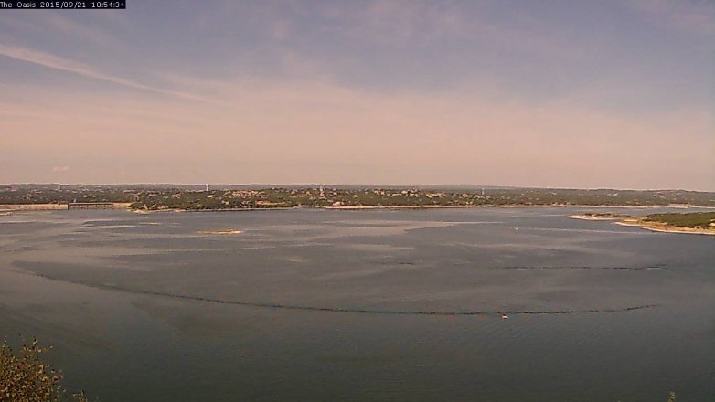 Lake Travis webcam, September 21, 2015 10:00 AM CT