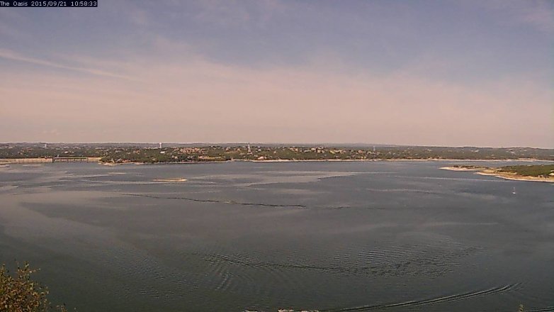 Lake Travis webcam, September 21, 2015 10:05 AM CT