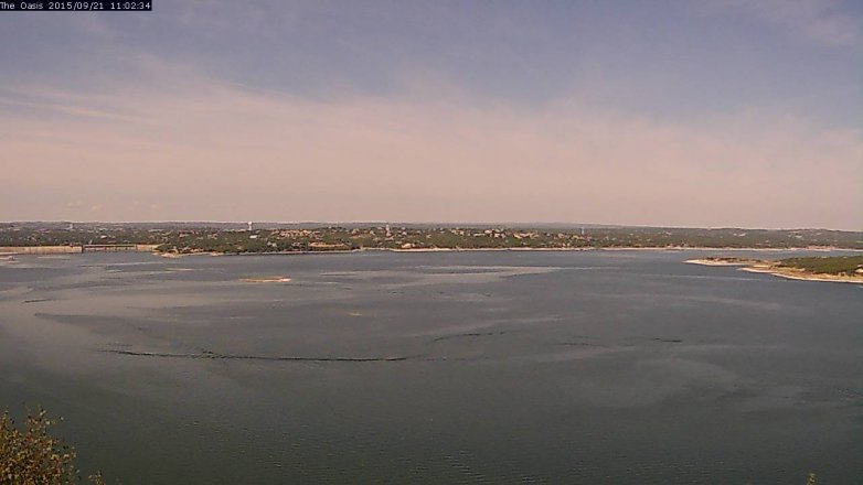 Lake Travis webcam, September 21, 2015 10:10 AM CT