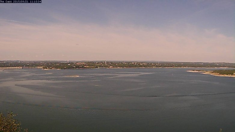 Lake Travis webcam, September 21, 2015 10:15 AM CT